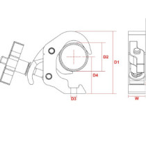 BeamZ BC50B-250T Önzáró gyorsbilincs, fekete, fénytartó (48 - 51 mm csőhöz) 250 kg