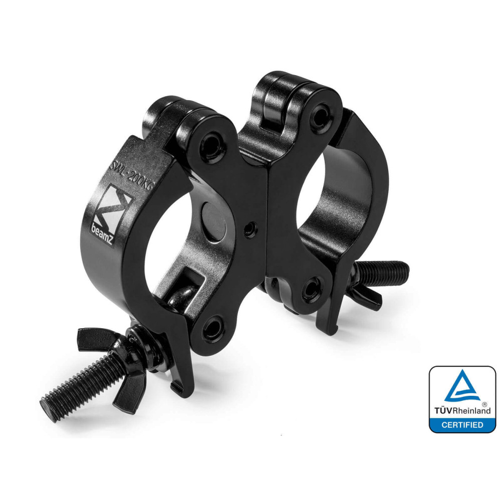 BeamZ BC50B-200D Dupla Bilincs,fekete, fénytartó (48 - 51 mm csőhöz) 200 kg