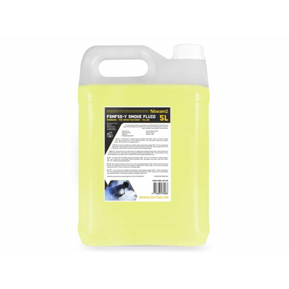 BeamZ FSMF-5E-Y füstfolyadék ECO sűrűség, sárga (5 liter)