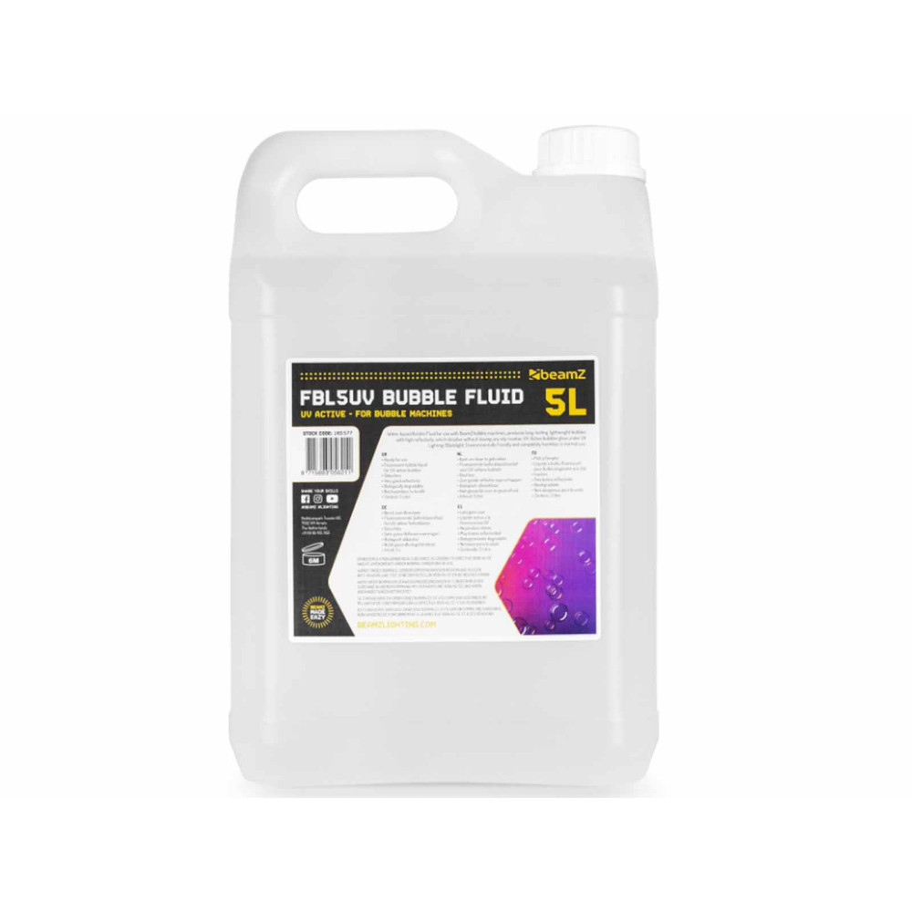 BeamZ FBL5UV Buborék folyadék, UV aktív 5 liter
