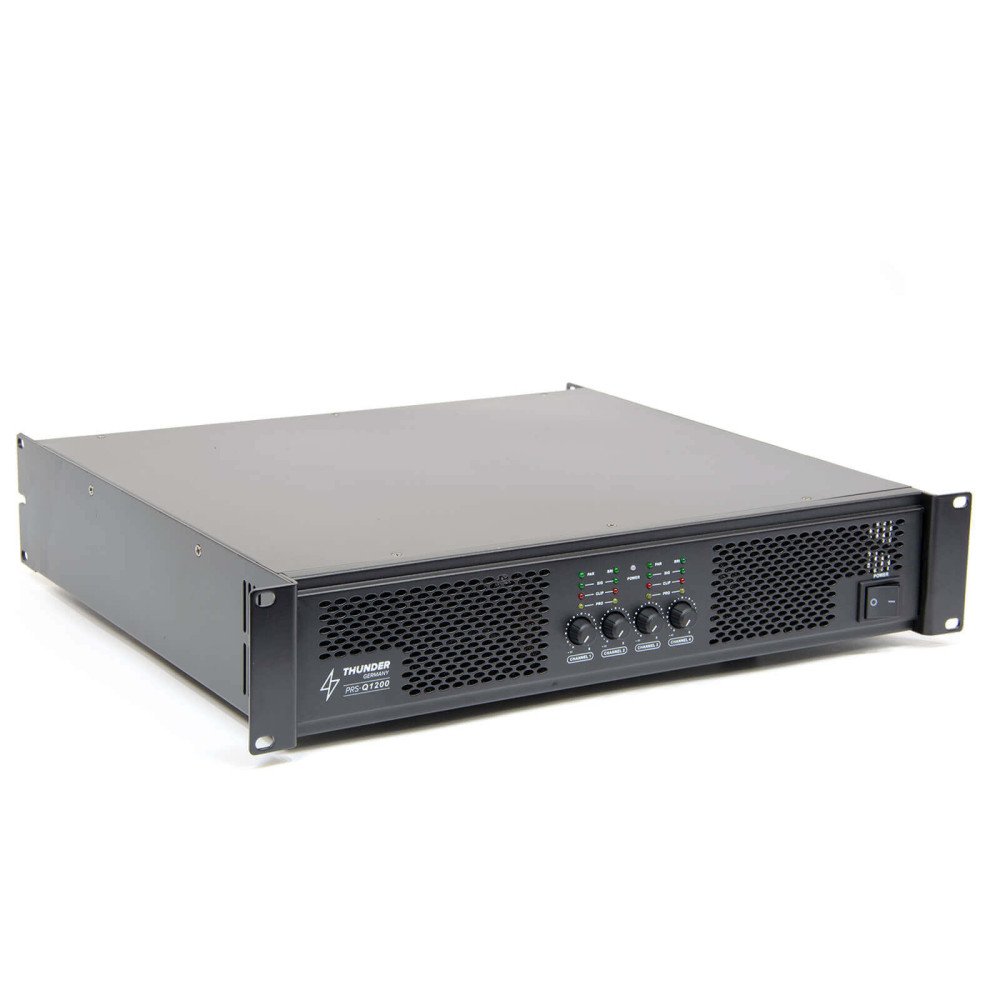 Thunder PRS-Q1200 Quadro végfok erősítő 4x300W, Bridge: 2x600W