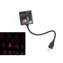 Thunder XMS-16 Holografikus karácsonyi mintás lézer kivetítő, USB (Piros-Zöld)