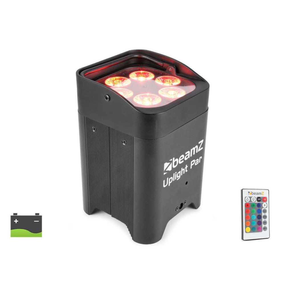 BeamZ BBP96 RGBAW-UV (6x12W) LED (Wi-DMX) akkumulátoros reflektor + IR távirányító