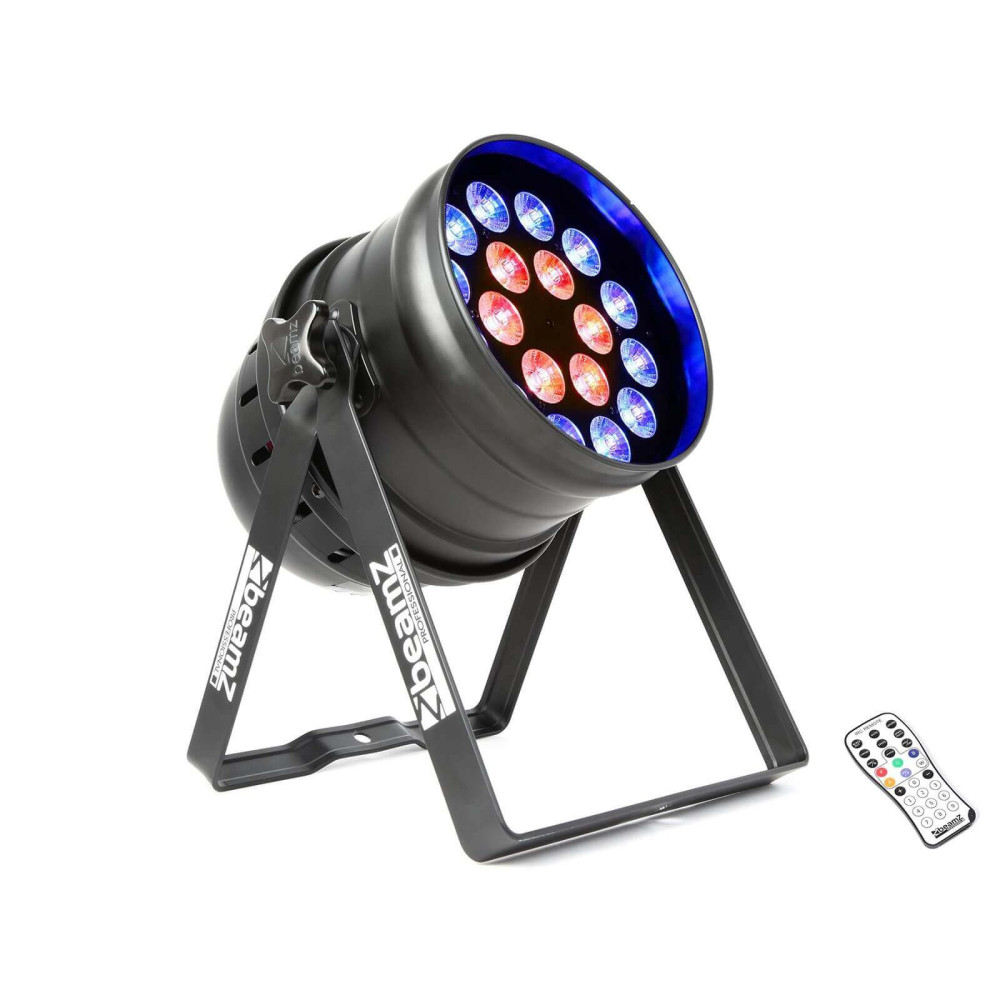 BeamZ PAR-64 RGBW (18x12W) DMX Quad LED reflektor + IR távirányító