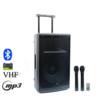 Thunder FLR-15 MK1 (15") 800W akkumulátoros hordozható hangfal (2xMik + MP3 + TWS Bluetooth + FM)
