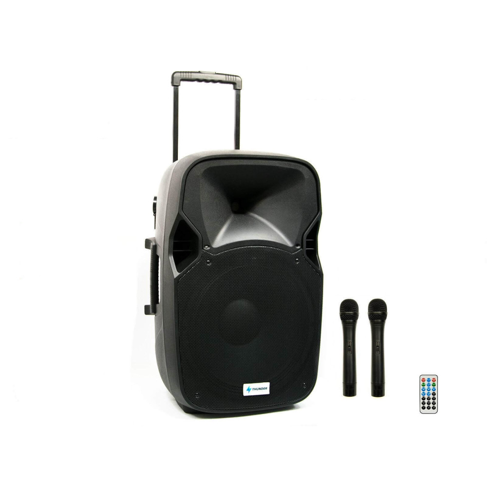 Thunder ACCU-15 (15") 800W akkumulátoros hordozható hangfal (2xMik + MP3 +TWS Bluetooth + FM)