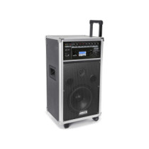 Vonyx ST-100 (8") 250W akkumulátoros hordozható hangfal (3xMik + MP3 + Bluetooth+ CD)