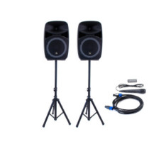 Thunder TMX-12 SET 500/1000W (12") aktív hangfalszett + ÁLLVÁNY (MP3 + Bluetooth + FM)