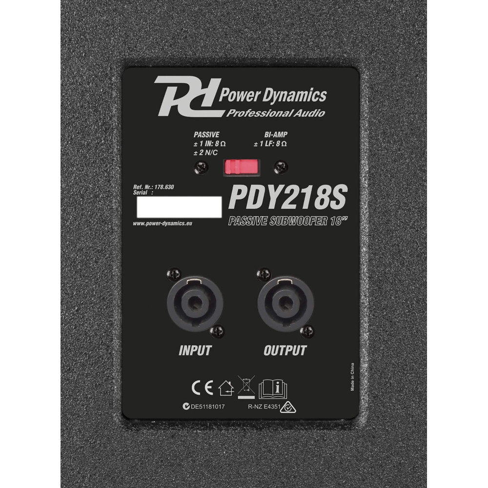 Power Dynamics PDY218S Passzív mélyláda, 18