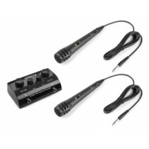 Vonyx AV430 karaoke keverő, fekete + VISSZHANG EFFEKT + 2 db Mikrofon