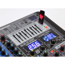 Power Dynamics PDM-S804 - 8 csatornás zenekari keverő, Bluetooth + Effekt + REC felvétel