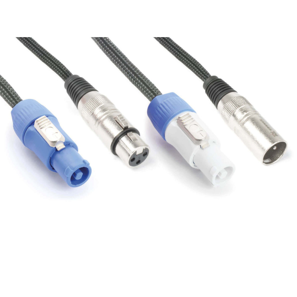 PD Connex CX06-15m DMX/FÉNY Jel&Táp Hosszabbító Kombikábel (XLR + PowerCon)