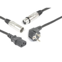 PD Connex CX02-10m AUDIO Jel&Táp Kombikábel (XLR + Schuko + IEC)