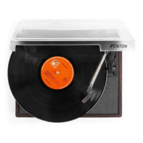 Fenton RP106DW bakelit lemezjátszó beépített hangszóróval USB/RCA (sötét fa)