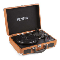 Fenton RP115F Kofferes bakelit lemezjátszó, beépített hangszóróval (Bluetooth) - barna