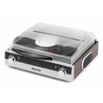 Fenton RP102A - Klasszikus Bakelit lemezjátszó és MP3 konverter (Bluetooth/RCA/USB) alumínium előlap