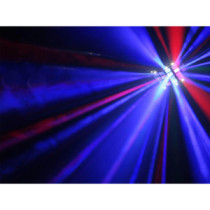 BeamZ Butterfly (3x3W) RGB 24 optikás LED derby fényeffekt + Stroboszkóp