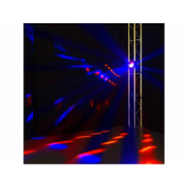 BeamZ StrobeDerby 2-in-1 party effekt, 6x4W RGBAWP LED, 4x2W Fehér led