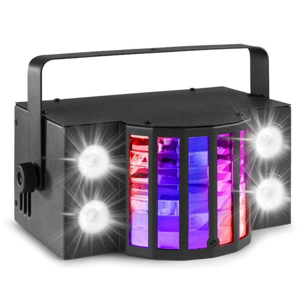 BeamZ StrobeDerby 2-in-1 party effekt, 6x4W RGBAWP LED, 4x2W Fehér led