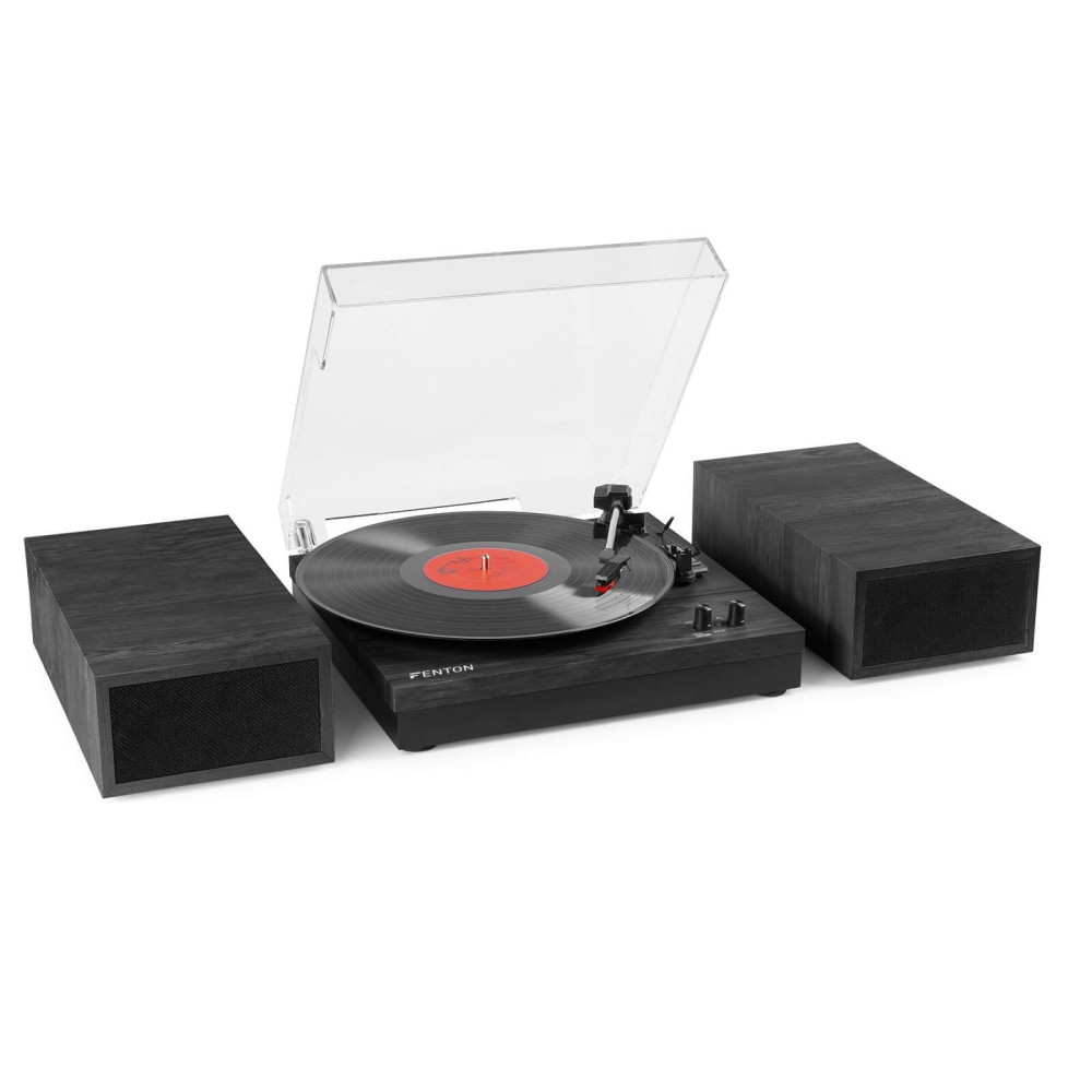 Fenton RP165B Bakelit lemezjátszó szett + 2 db hangfal, Bluetooth (Fekete/Szürke)