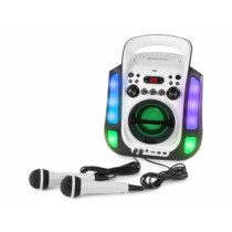 Fenton SBS30W karaoke hordozható hangfal (Bluetooth, USB, CD, 2x Mikrofon)