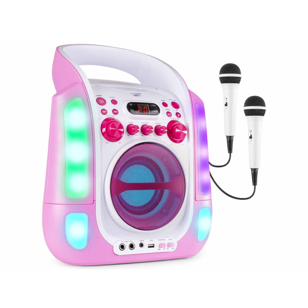 Fenton SBS30P karaoke hordozható hangfal (Bluetooth, USB, CD, 2x Mikrofon)