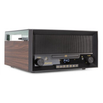 Fenton RP135W Bakelit / CD lemezjátszó, beépített hangszóróval (Bluetooth + FM) - Sötétbarna