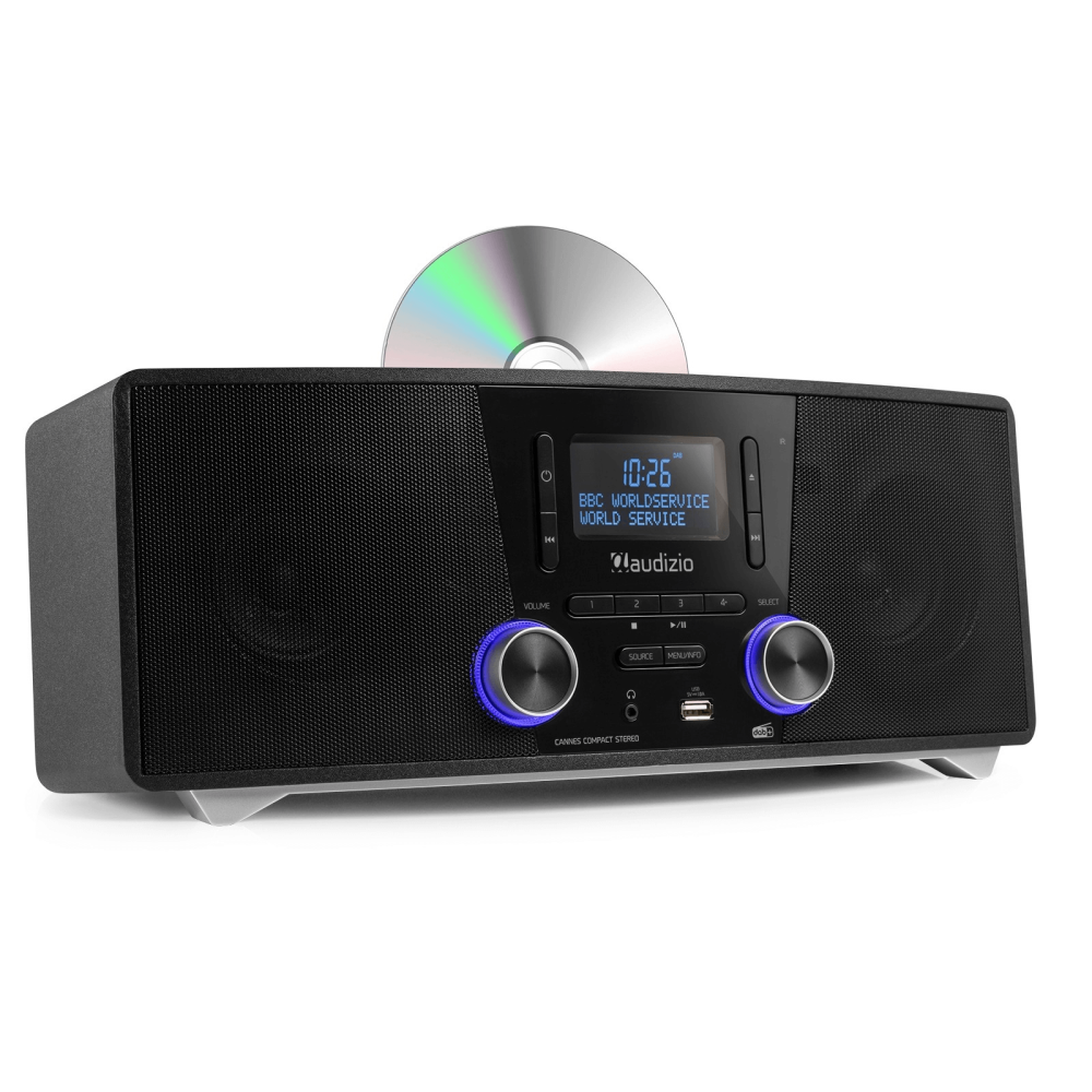 Audizio Cannes DAB+ sztereó rádió és CD lejátszó - fekete