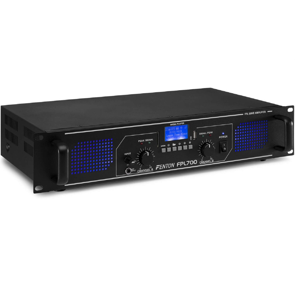 Fenton FPL700 digitális erősítő (700W) kék LED + EQ