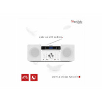 Audizio Prato FM rádió, 60W (CD + USB + Bluetooth + FM) - Fehér