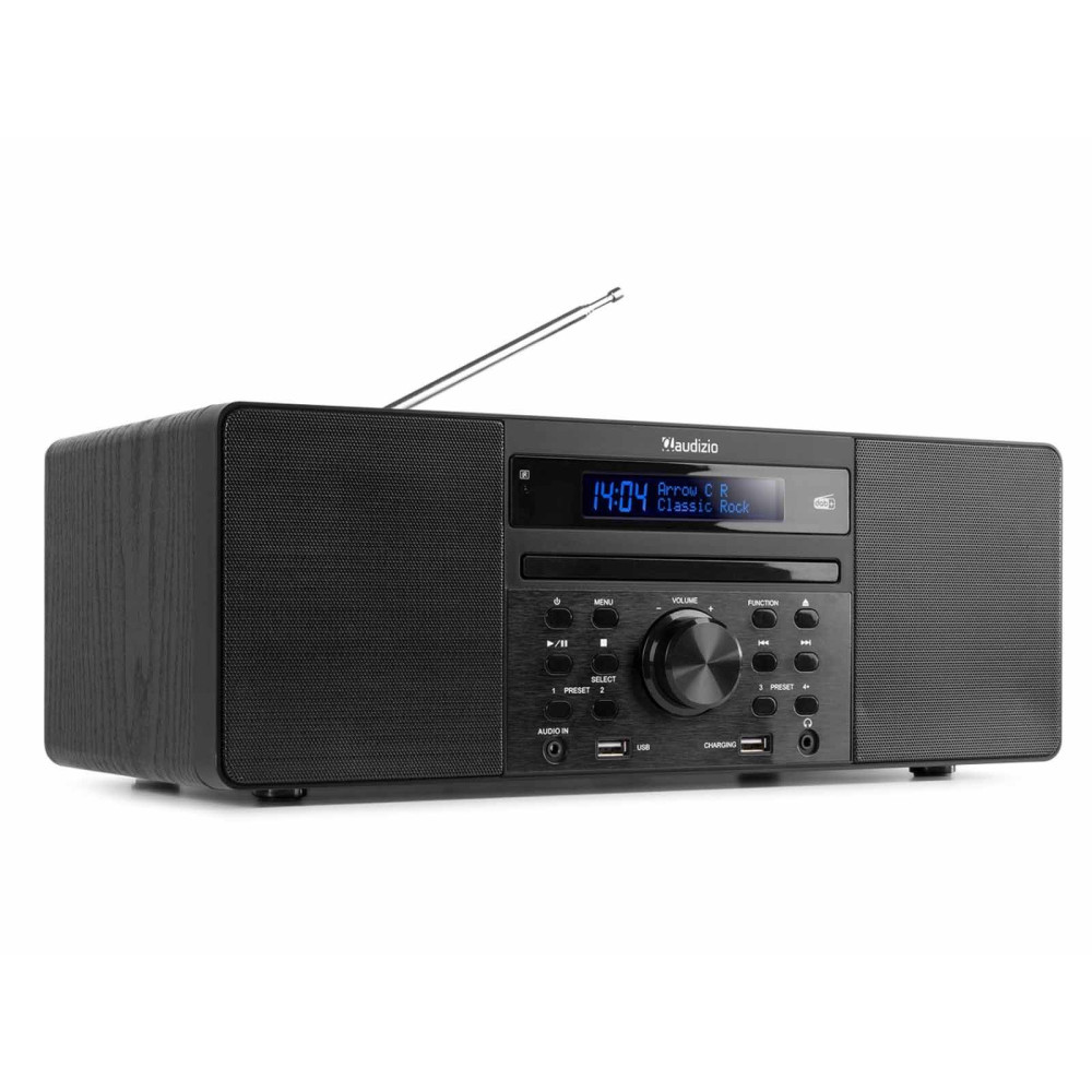 Audizio Prato FM rádió, 60W (CD + USB + Bluetooth + FM) - Fekete