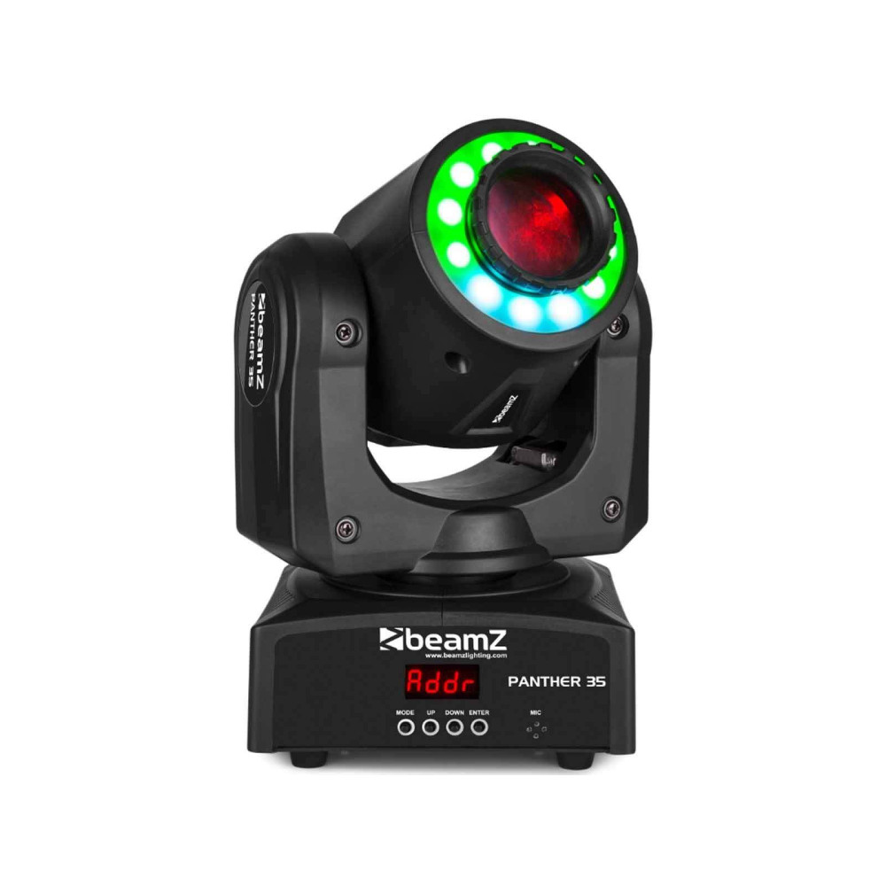 BeamZ Panther 35 LED Robotlámpa, LED fénykörrel, DMX, 7 Gobó