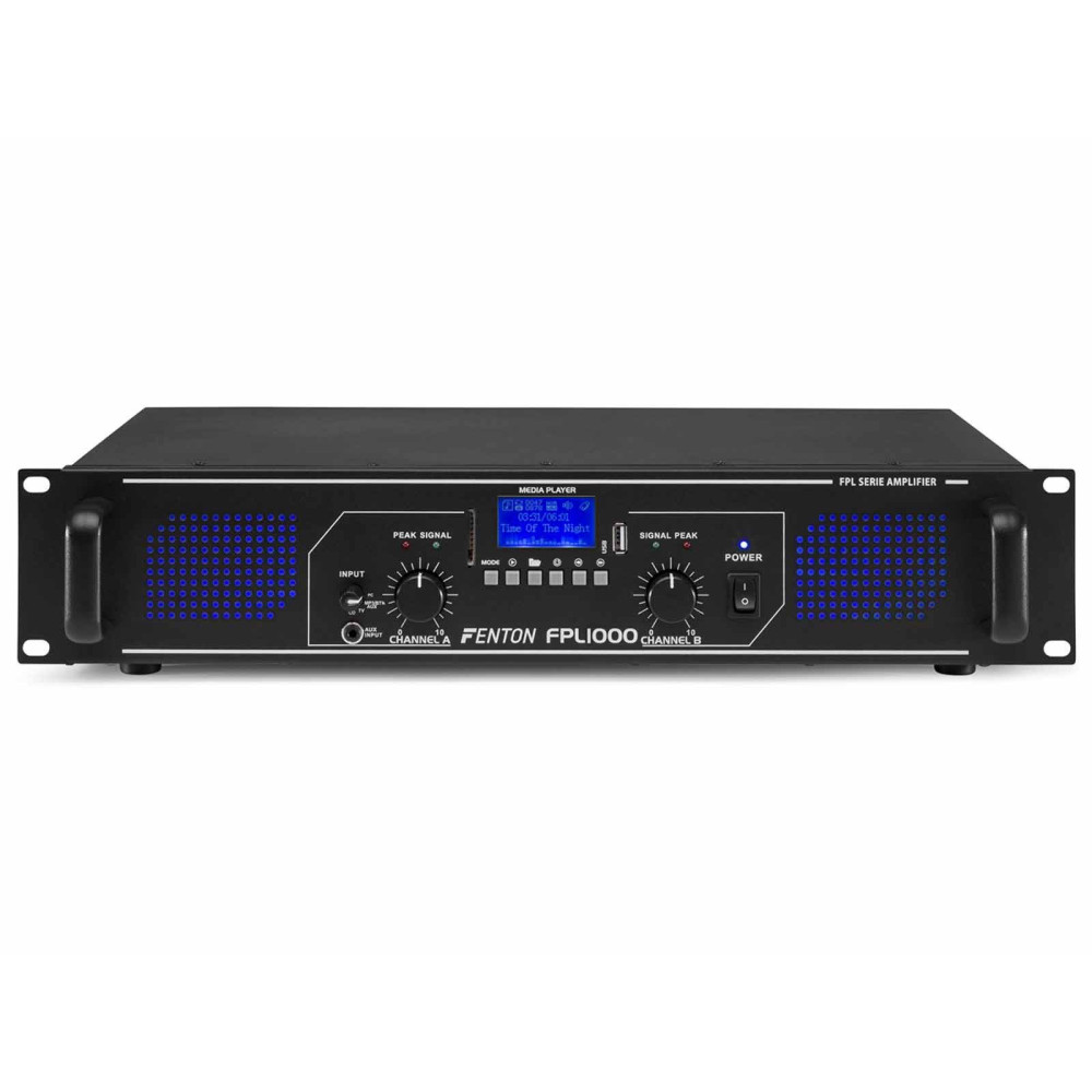 Fenton FPL1000 digitális erősítő (1000W) kék LED + EQ