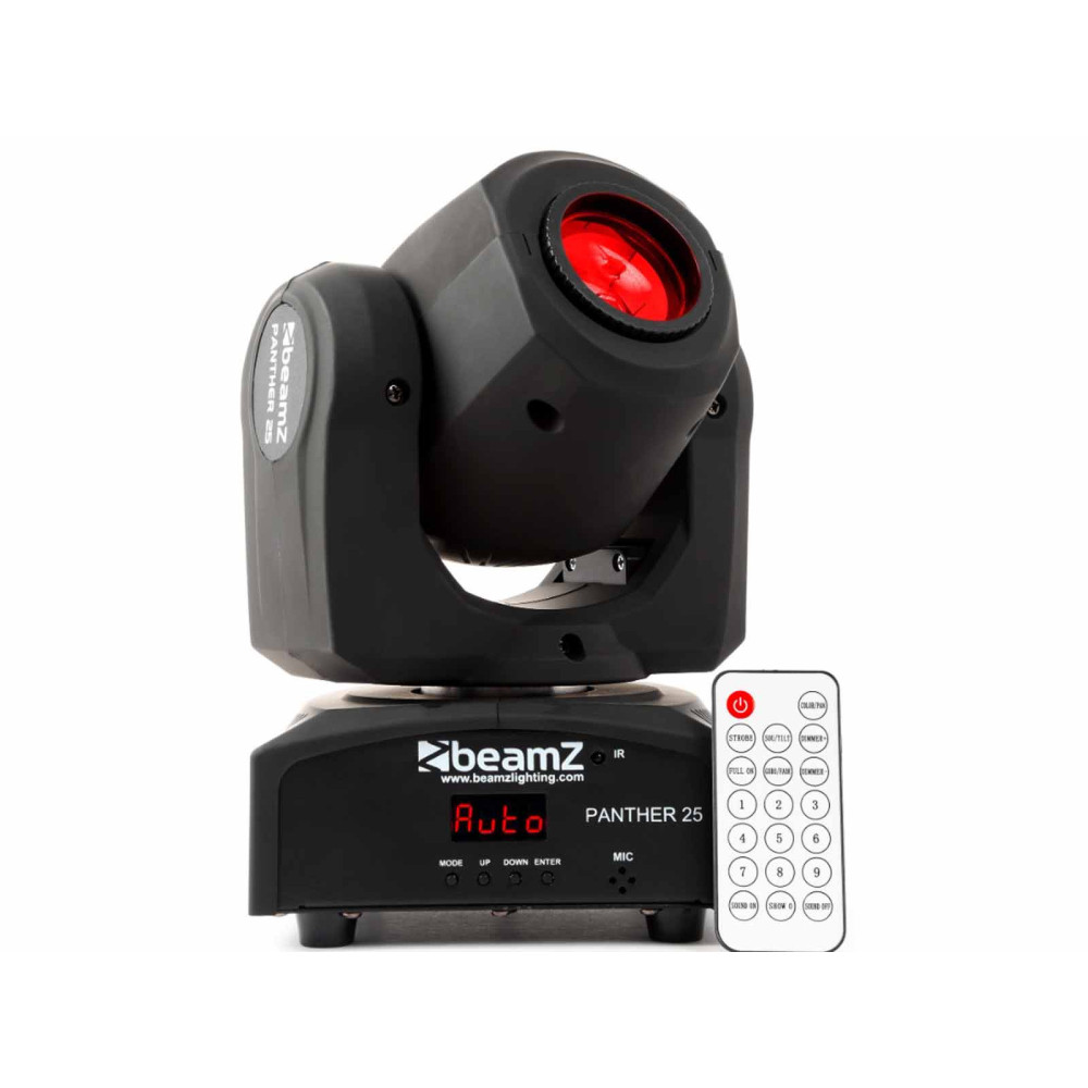 BeamZ Panther 25 DMX robotlámpa Spot 1x12W 8 szín CREE LED - 8 GOBO