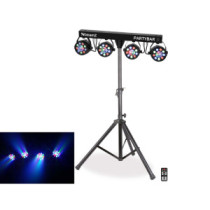 BeamZ Partybar3 (12W RGB LED) 4x PAR + 4x Magic Ball DMX fényeffekt