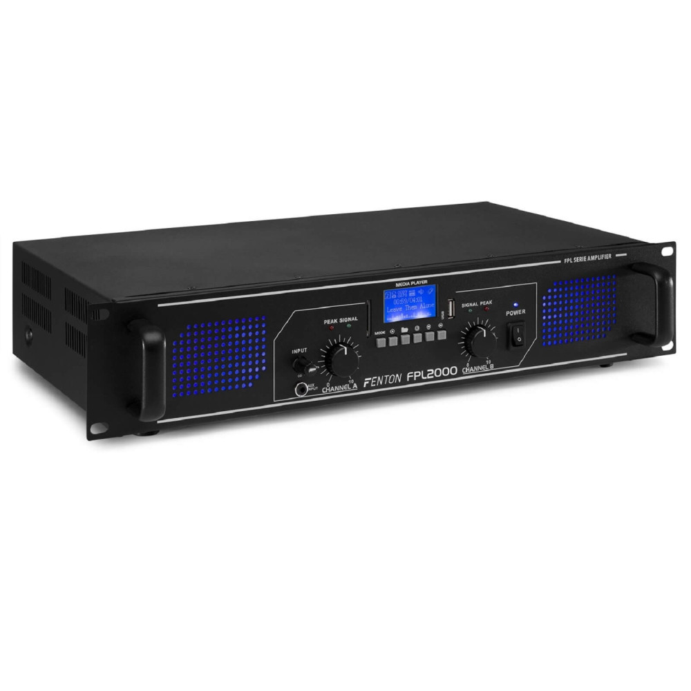 Fenton FPL2000 digitális erősítő (2000W) kék LED + EQ
