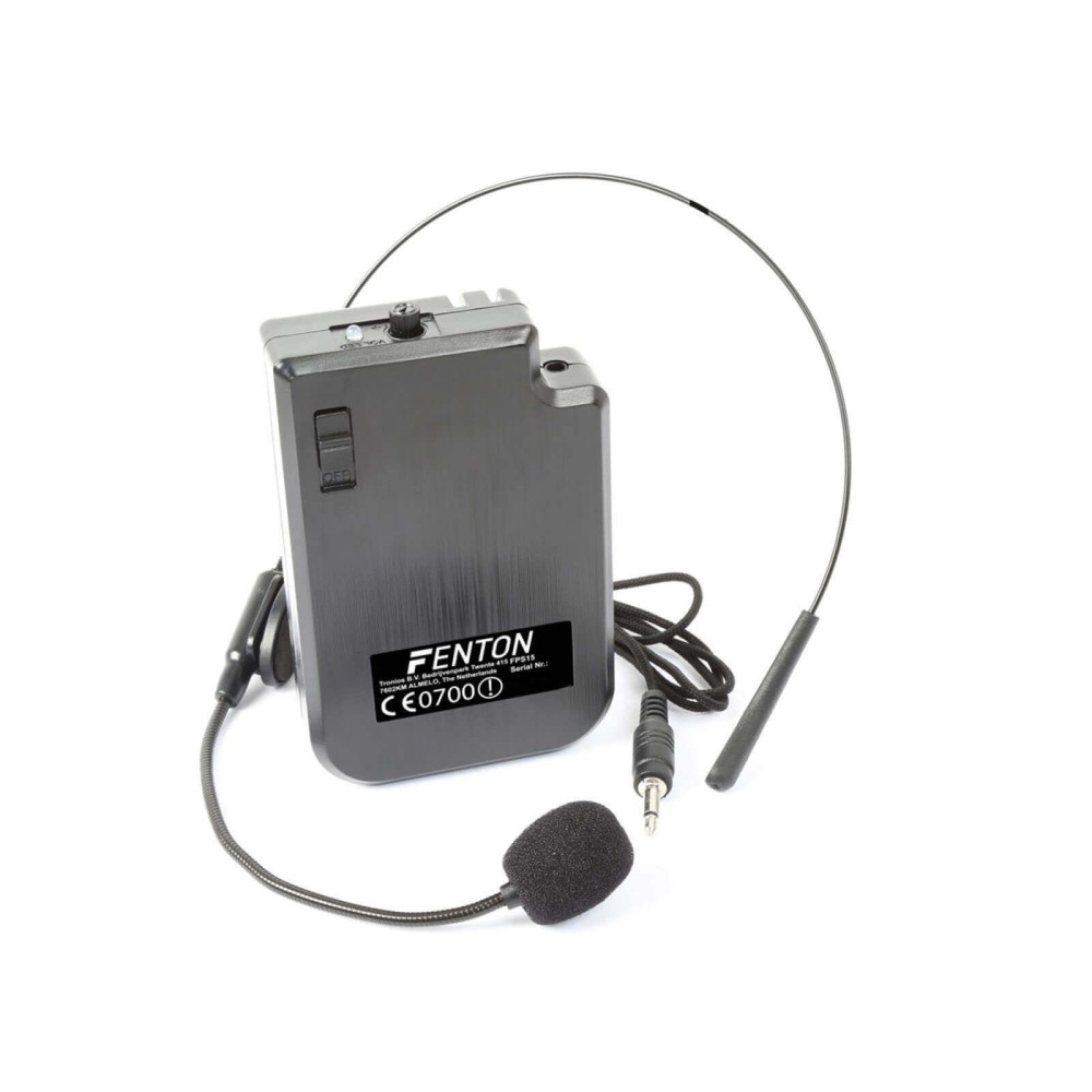 Fenton BP201 VHF Pack (201,400 MHz) Zsebadó + Fekete fejmikrofon