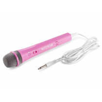 Fenton KMD55P - RGB LED Karaoke PARTY mikrofon (hangvezérelt és auto fény)- rózsaszín