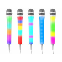 Fenton KMD55W - RGB LED Karaoke PARTY mikrofon (hangvezérelt és auto fény)- fehér