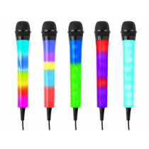 Fenton KMD55 - RGB LED Karaoke PARTY mikrofon (hangvezérelt és auto fény)- fekete