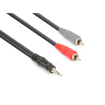 Vonyx CX334-3 sztereo jelkábel (3,5 mm Jack - 2x RCA) - (3 m)