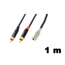 PD Connex GX25-1 sztereo jelkábel (3,5 mm Jack mama - 2x RCA) - (1 m)