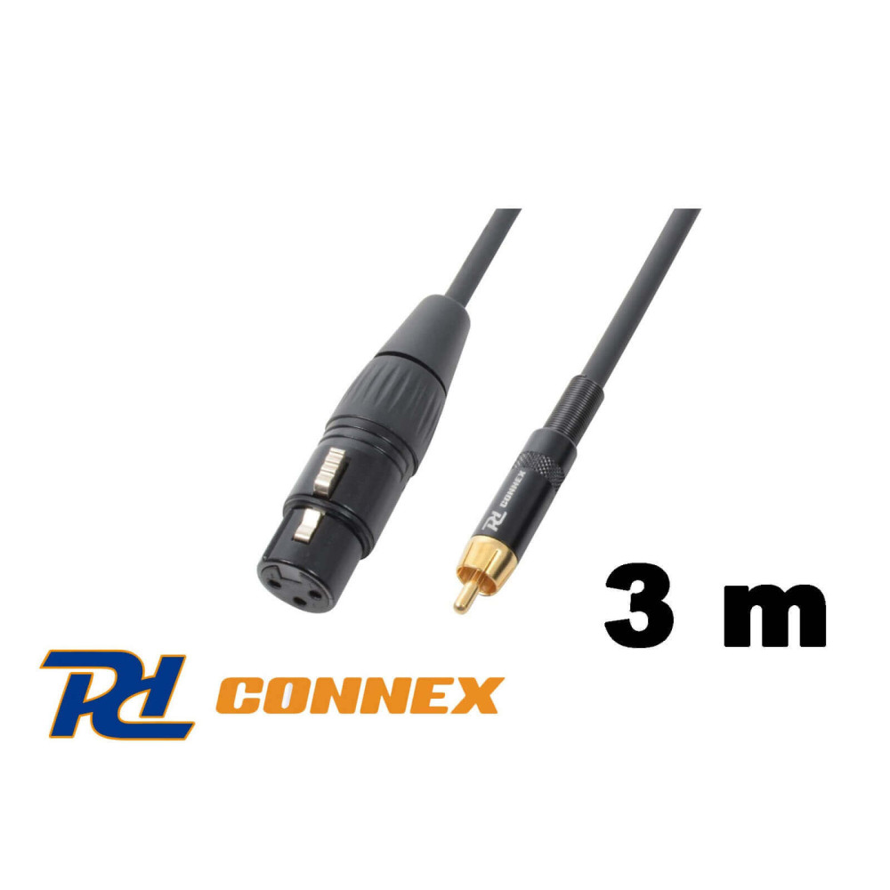 PD Connex CX54-3m jelkábel (RCA - XLR mama)