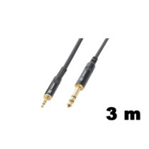 PD Connex CX82-3 sztereo jelkábel (3,5 mm Jack - 6,3 mm Jack) - (3 m)