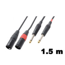 PD Connex CX64-1,5 sztereo jelkábel (2x XLR papa - 2×6,3 mm Jack) - (1,5 m)