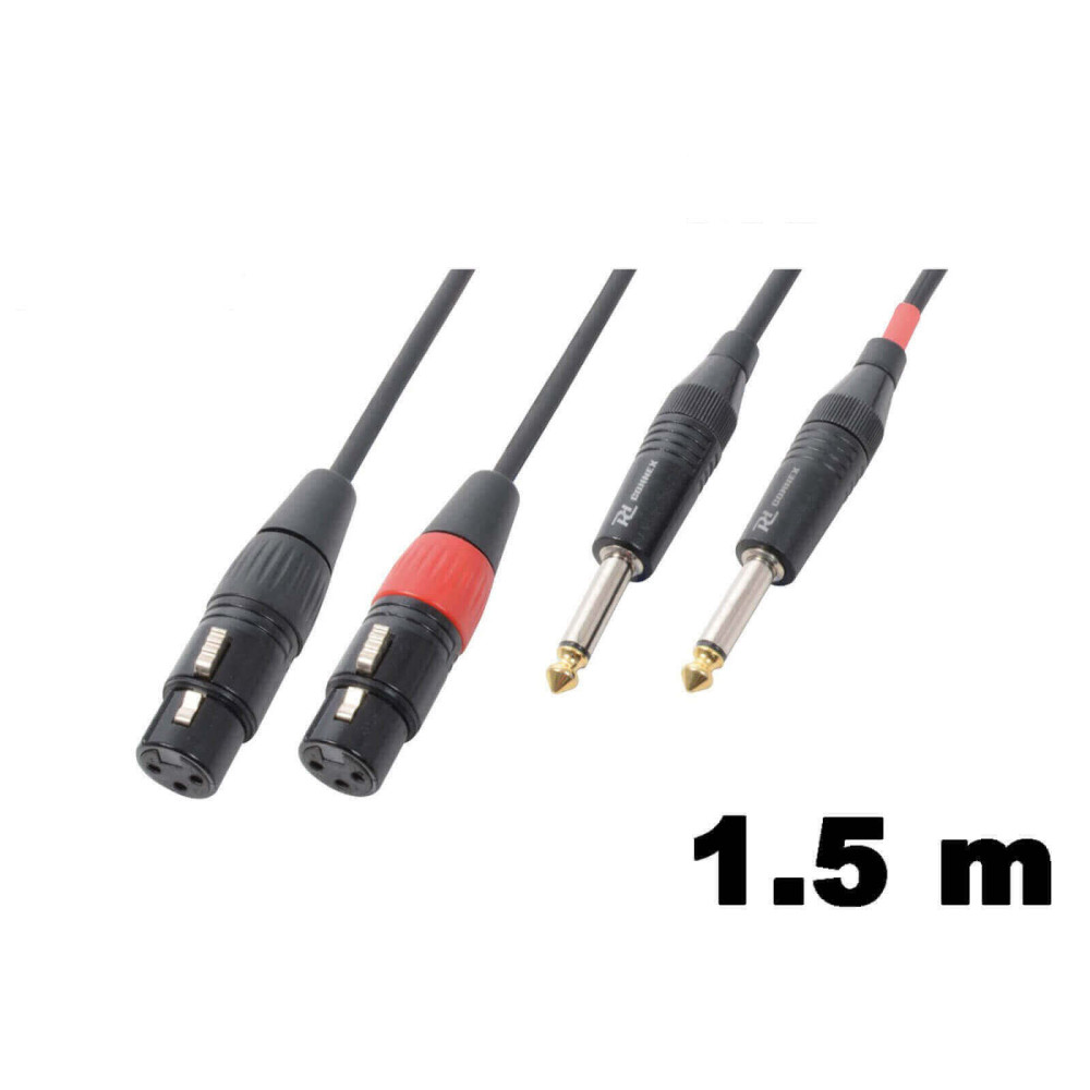 PD Connex CX62-1,5 sztereo jelkábel (2x XLR mama - 2×6,3 mm Jack) - (1,5 m)