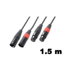 PD Connex CX60-1,5 sztereo jelkábel (2x XLR mama - 2x XLR papa) - (1,5 m)