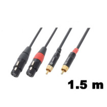 PD Connex CX68-1,5 sztereo jelkábel  (2x XLR mama - 2x RCA papa) - (1,5 m)