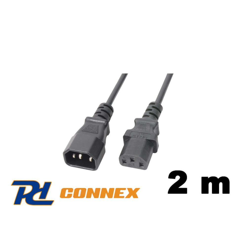 PD Connex CX18 230V tápkábel hosszabbító 2m (IEC C14 - IEC C13)