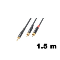 PD Connex CX85-1,5 sztereo jelkábel (3,5 mm Jack - 2x RCA) - (1,5 m)